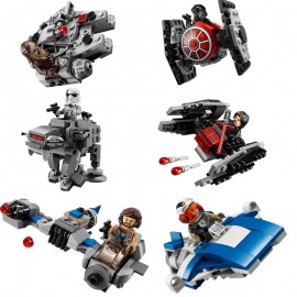 New 1pcs Star Wars Spaceship Microfighters Millennium AT-ST Fighters Building Blocks Bricks Toys with Legoinglys 75193 75194