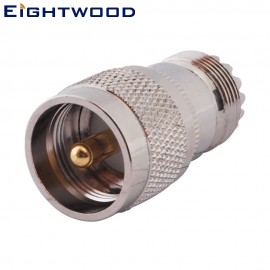 Eightwood UHF Car Radio Antenna Adapter UHF Plug to UHF Jack Straight SO-239 SO239 (5PCS)