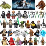 legoings Star Wars figure Chewbacca Han Solo Jar Jar Binks Darth Stormtrooper Legoings starwars minifigs Building Block Gift Toy