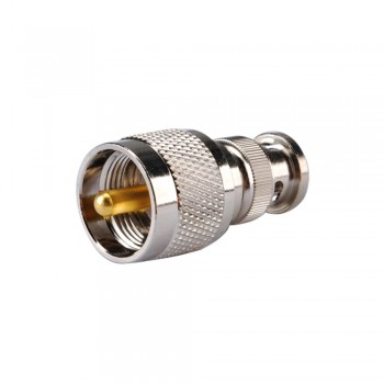 Eightwood BNC-UHF SO-239 SO239 Car Radio Antenna Adapter BNC Plug to UHF SO-239 SO239 Plug Straight (5PCS)