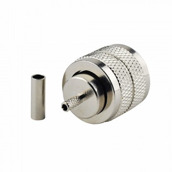 Eightwood RF Connector UHF/SO239 Crimp Plug for LMR100 Cable (5PCS)