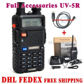 4 PCS Free DHL Portable UV-5R UV 5R UV5R 128CH Dual Band VHF/UHF 136-174/400-520 Two Way Radio Radio Walkie Talkie 014089