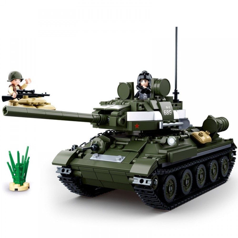 World War 2 WW2 Soldiers 2-In-1 T-34 Tank Armored Vehicle Military SWAT Army Building Blocks Figures Toys Compatible With Lego