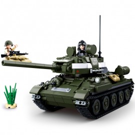 World War 2 WW2 Soldiers 2-In-1 T-34 Tank Armored Vehicle Military SWAT Army Building Blocks Figures Toys Compatible With Lego