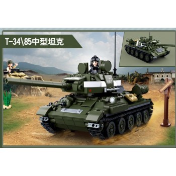 World War 2 WW2 Soldiers 2-In-1 T-34 Tank Armored Vehicle Military SWAT Army Building Blocks Figures Toys Compatible With Lego