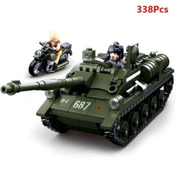 World War 2 WW2 Soldiers 2-In-1 T-34 Tank Armored Vehicle Military SWAT Army Building Blocks Figures Toys Compatible With Lego
