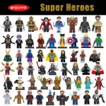 Super Heroes Marvel Figures Aquaman Spiderman Batman Stan Lee Compatible with LEGOing Anime Building Blocks Toys for Childern