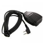 Microphone 2 PIN Speakers for Radio Walkie Talkie Black