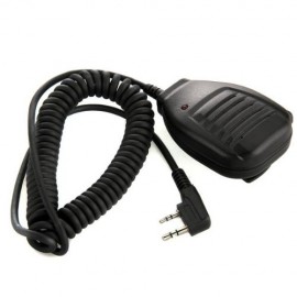 Microphone 2 PIN Speakers for Radio Walkie Talkie Black