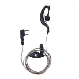 Black 2 Pin PTT Mic Headset for Kenwood Radio QUANSHENG PUXING WOUXUN HYT TYT TH Baofeng UV5R Earpiece Car Styling Accessory New