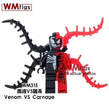 Newest Marvel Legoings Venom Carnage Riot Movie Figures Eddie Brock Legoings Anti-Venom Brick Building Blocks Toys for Children