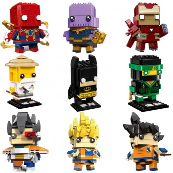 Legoinglys brickheadz Avengers Infinity War Marvel Super Hero Brick Heads Ninja Dargon Ball Building Blocks Kids Toys Gift