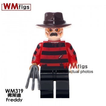 Single Legoingly Witches with Hat Magic Wand Broom Coco Day of the Dead Michael Jackson Building Blocks Toys for Children Gift