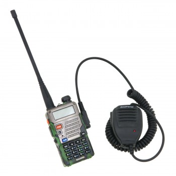Baofeng Megafono Comunicacion Microfono del Hombro Altavoz Microfono de Mano Radios de Dos Vias Con o sin Luces de Senalizacion