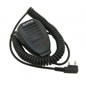 Baofeng Megafono Comunicacion Microfono del Hombro Altavoz Microfono de Mano Radios de Dos Vias Con o sin Luces de Senalizacion