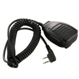 Microphone 2 PIN Speakers for Radio Walkie Talkie Black