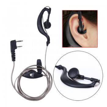 2 PIN Earpiece Headset PTT MIC for BAOFENG UV5R for KENWOOD Etc.