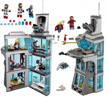 New Upgraded Version SuperHeroes ironman marvel Avenger Tower fit legoings Avengers gift Building Block Bricks boy kid gift Toy