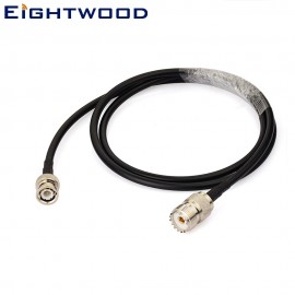 Eightwood truck antenna adapter cable assembly BNC male to SO239 UHF Female connector Pigtail  RG58 Cable