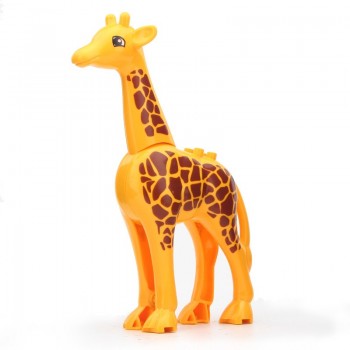 Single Sale Animal Series Shark Tiger Black Pather Giraffe Bear Gorilla Building Blocks Educational Legoings Toys For Children