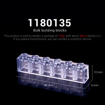 100g/Pack DIY Transparent Brick Model Building Blocks Toy City Building Bricks Children Toys Gift Compatible with lego