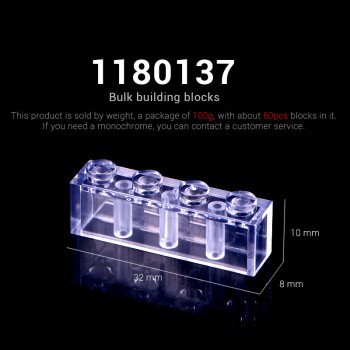 100g/Pack DIY Transparent Brick Model Building Blocks Toy City Building Bricks Children Toys Gift Compatible with lego