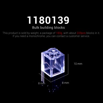 100g/Pack DIY Transparent Brick Model Building Blocks Toy City Building Bricks Children Toys Gift Compatible with lego