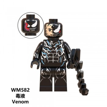 For legoing Marvel Carnage Venom FigureS Spider man Riot DC Doctor Octopus Vulture Bombastic Bag Man Models Building Blocks Toys