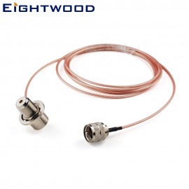 Eightwood    antenna adapter cable assembly UHF male straight PL-259 to SO-239 UHF Female Right Angle Pigtail jumper RG316 C