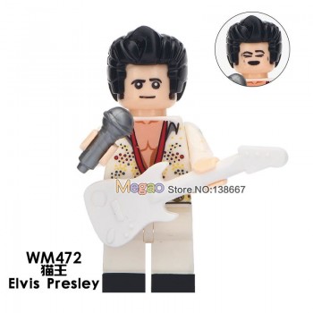 Building Blocks Marilyn Monroe Michael Jackson Elvis Presley Freddie Mercury Queen Kiss Band Legoings Figures Toys gift for kids