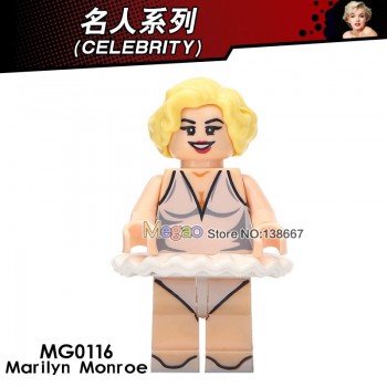 Building Blocks Marilyn Monroe Michael Jackson Elvis Presley Freddie Mercury Queen Kiss Band Legoings Figures Toys gift for kids