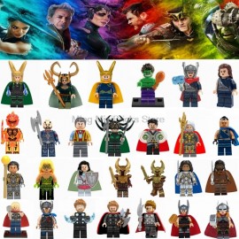 Super Hero Marvel Hela Valkyrie Thor Figures Set Ragnarok Loki Building Blocks Toys For Children Legoing infinity war Avengers