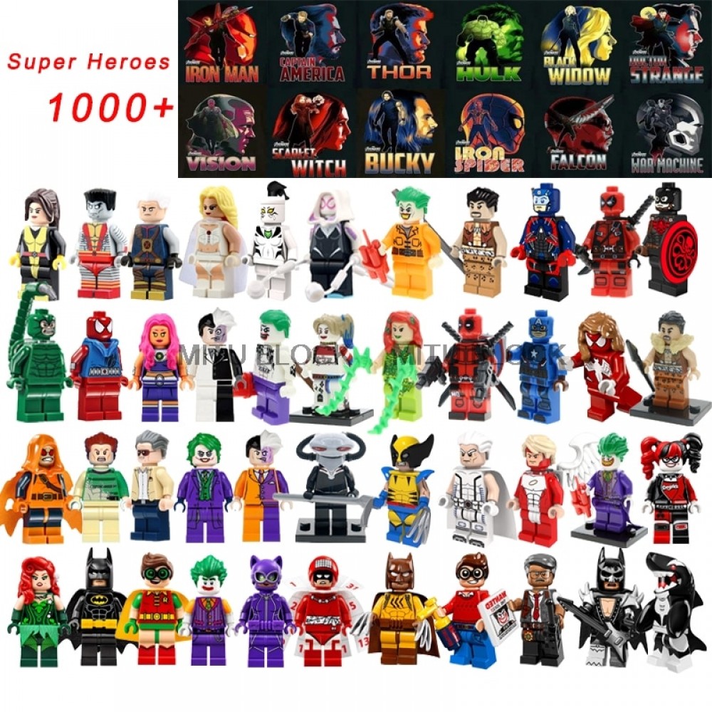 Single Sale Legoing Batman Joker Robin X-Men Dc Super Heroes Poison Harley Quinn Building Blocks Deadpool Legoinglys Toys
