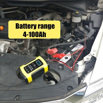 12V 6A Repair LCD Battery Charger For Car Motorcycle Lead Acid Battery Agm Gel Wet