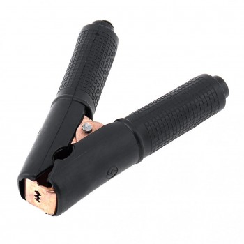 1 Pair Universal 100A 90mm Copperized Iron Car Vehicle Battery Test Alligator Clips with Soft Silica Gel Insulated Jacket