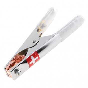 2 Pcs 300A 170x75mm Nickel Plating Copper Mouth Arc Earth Ground Cable Copper Grip Battery Alligator Clip
