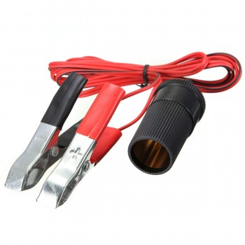 12V Auxiliary Socket Cigarette Lighter Clip On Crocodile Leisure Battery Jump Cable Clips