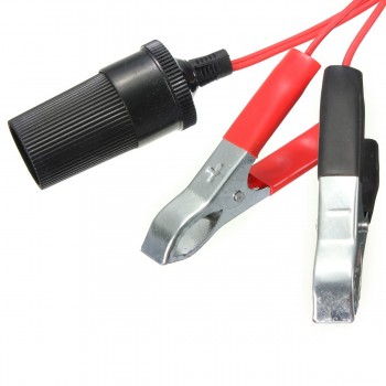 12V Auxiliary Socket Cigarette Lighter Clip On Crocodile Leisure Battery Jump Cable Clips