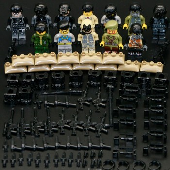 Military Figure Swat Team Army Germany soldiers Weapons German guns Mini ww2 modern Building Blocks Compatible Legoed Bricks Toy