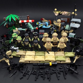 Military Figure Swat Team Army Germany soldiers Weapons German guns Mini ww2 modern Building Blocks Compatible Legoed Bricks Toy