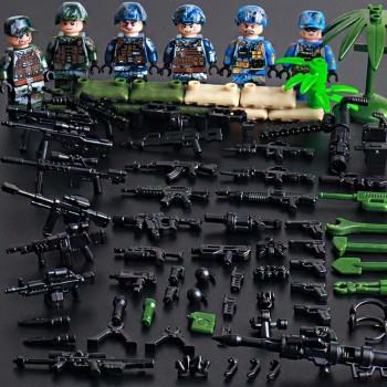 Military Figure Swat Team Army Germany soldiers Weapons German guns Mini ww2 modern Building Blocks Compatible Legoed Bricks Toy
