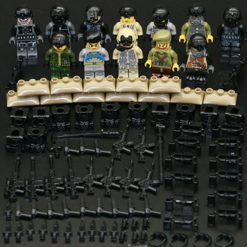 Military Figure Swat Team Army Germany soldiers Weapons German guns Mini ww2 modern Building Blocks Compatible Legoed Bricks Toy