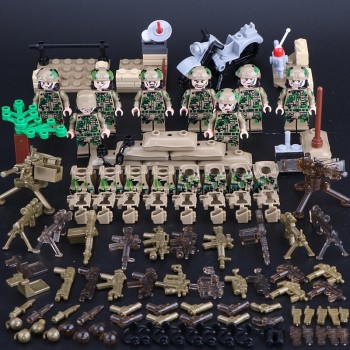 Military Figure Swat Team Army Germany soldiers Weapons German guns Mini ww2 modern Building Blocks Compatible Legoed Bricks Toy