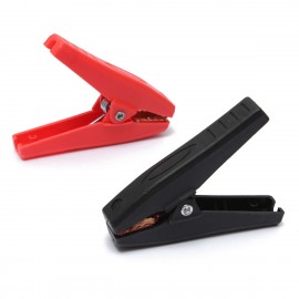 2Pcs 90mm 100A Plastic Car Battery Jump Clips Clamps Electrical Handle Insulated Crocodile Alligator Connector Red And Black