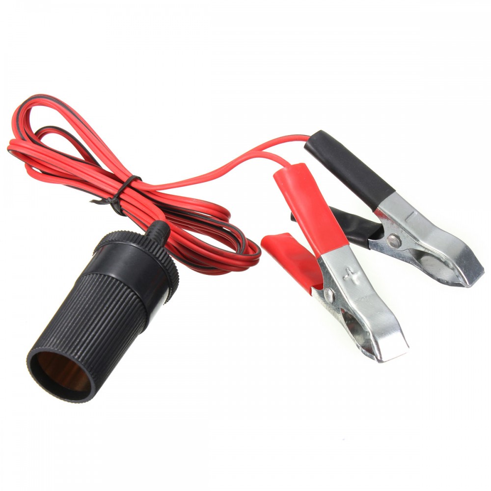 Auxiliary Socket Cigarette Lighter Clip On Crocodile Leisure Battery Jump Cable Clips 12V