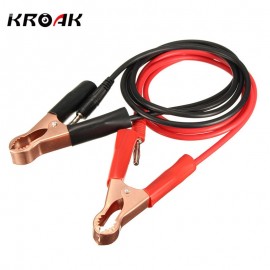 KROAK 2Pcs 100CM 15A Banana Plug Connectors to 80mm Car Battery Clip Test Clamp Power Alligator Battery Jump Start Cable