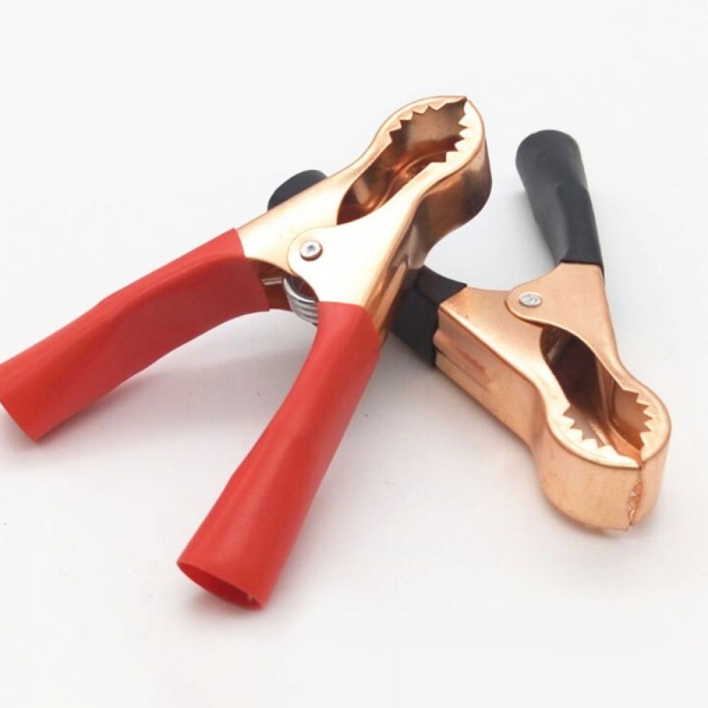1pcs 50A Red Black 77mm Crocodile Car Caravan Van Battery Test Lead Clips Best Promotion Alligator Clips PN35