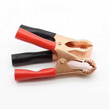 1pcs 50A Red Black 77mm Crocodile Car Caravan Van Battery Test Lead Clips Best Promotion Alligator Clips PN35