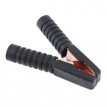 2Pcs 135mm Iron Plating Car Batteries Alligator Clips with Soft Silica Gel Insulated Jacket and Nut Gasket