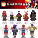 Single Sale Legoingly Gwen Stacy Ghost Spider Spider-Ham Prowler Ultimate Spider-Man Into the Spider-Verse Bricks Children Toys